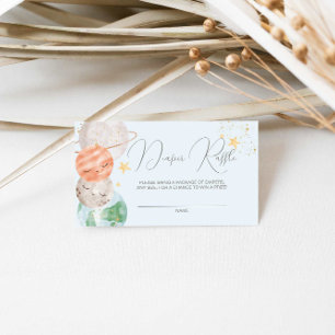 Outer Space Diaper Raffle Enclosure Card