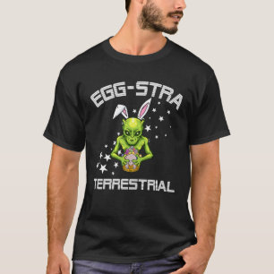 Outer Space Eggs Extra Terrestial Alien Easter Egg T-Shirt