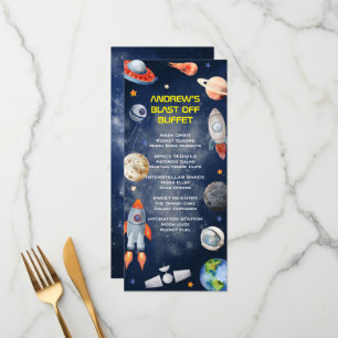 Outer Space First Birthday Menu