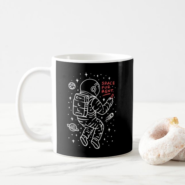 Outer Space for Rent Coffee Mug (With Donut)