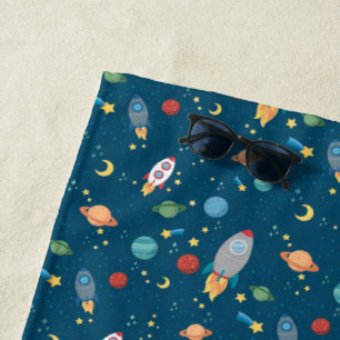 Outer Space Fun beach towel