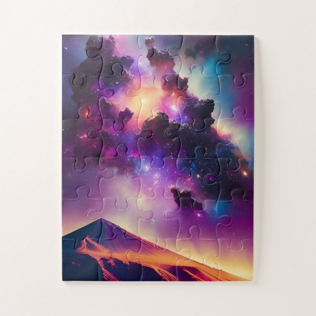 Outer space galactic cloud astronomy fun landscape jigsaw puzzle (Vertical)
