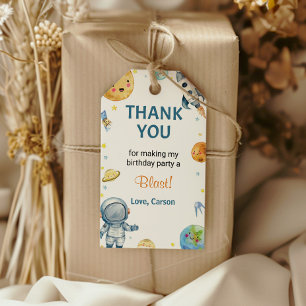 Outer Space Galaxy Birthday Party Thank You Tag