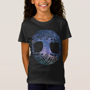 Outer Space Galaxy Celtic Tree of Life T-Shirt