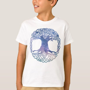 Outer Space Galaxy Celtic Tree of Life T-Shirt