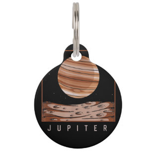 Outer Space Galaxy Fan Jupiter Planet Astronomy As Pet Tag