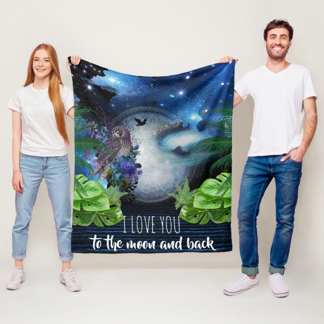 Outer Space Galaxy Fleece Blanket (In Situ)