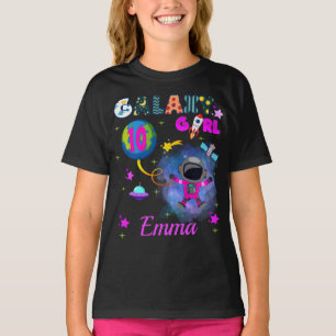 Outer Space Galaxy Girl Birthday Party T-Shirt