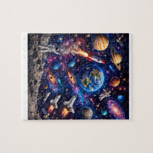 Outer Space Galaxy Jigsaw Puzzle Colourful Solar