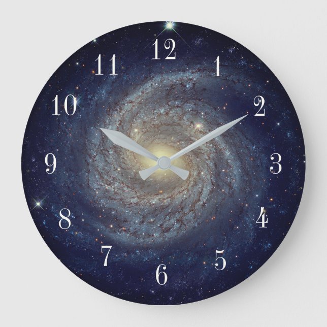 Outer Space Galaxy Large Clock (Front)