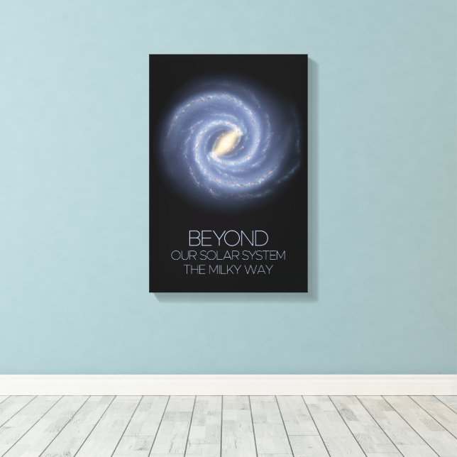 Outer Space, Galaxy, Milky Way, Cosmos, Universe Canvas Print (Insitu(Wood Floor))