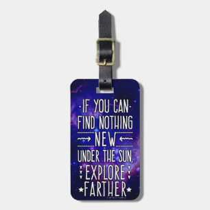 Outer Space Galaxy / Nebula with Exploration Words Luggage Tag