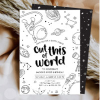 Outer Space Galaxy Out of this World Boy Birthday