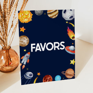 Outer Space Galaxy Party Favours Table Party Sign
