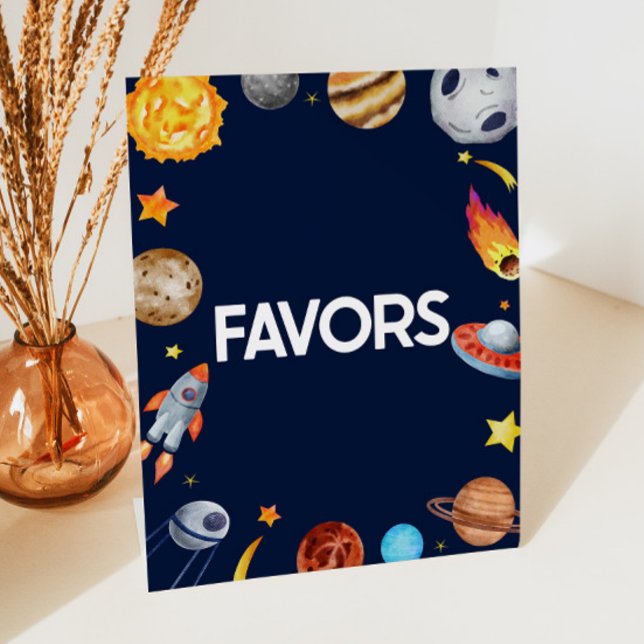 Outer Space Galaxy Party Favours Table Party Sign (Creator Uploaded)