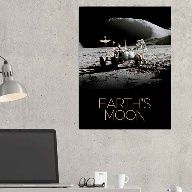 Outer Space, Galaxy, Solar System, Earth's Moon Foil Prints (In Situ (Desk 2))