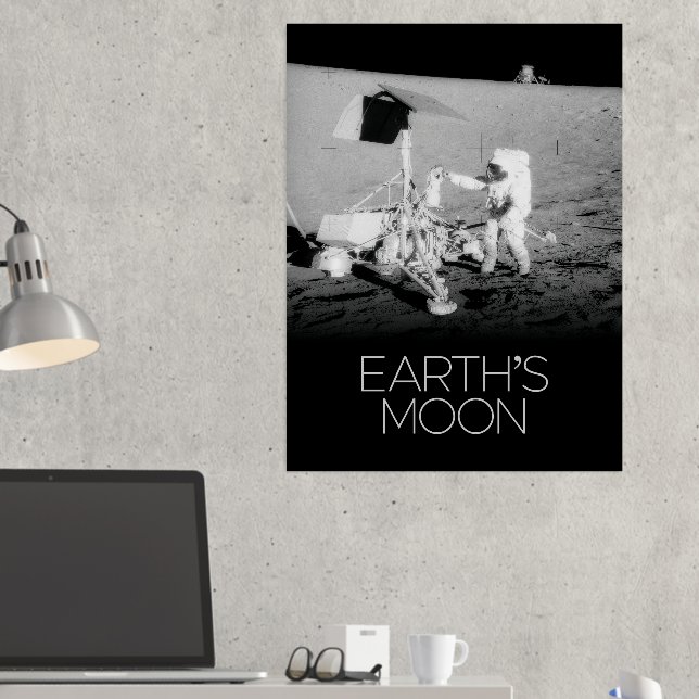 Outer Space, Galaxy, Solar System, Earth's Moon Foil Prints (In Situ (Desk 2))