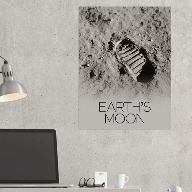 Outer Space, Galaxy, Solar System, Earth's Moon Foil Prints (In Situ (Desk 2))