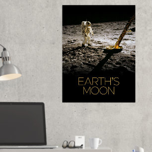 Outer Space, Galaxy, Solar System, Earth's Moon Foil Prints