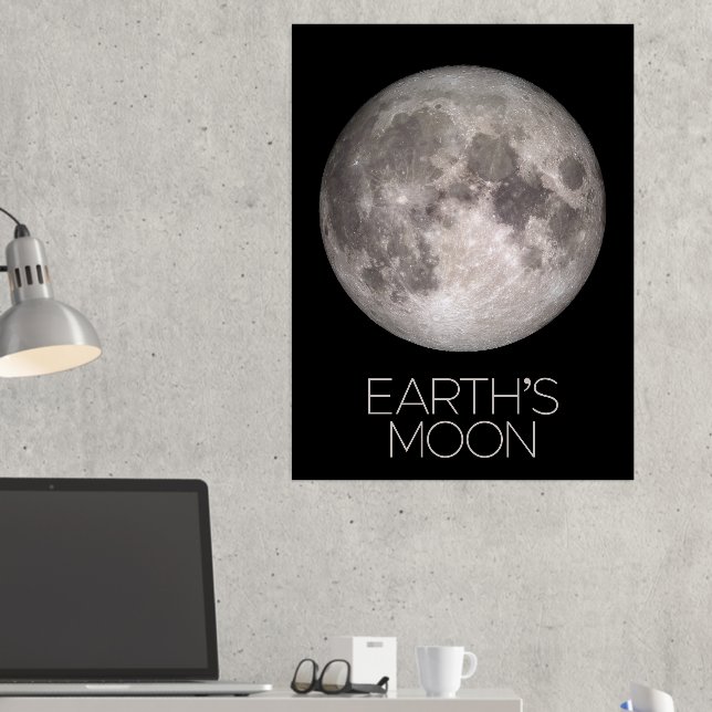 Outer Space, Galaxy, Solar System, Earth's Moon Foil Prints (In Situ (Desk 2))