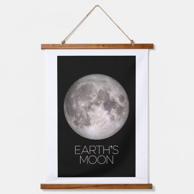 Outer Space, Galaxy, Solar System, Earth's Moon Hanging Tapestry (Front)
