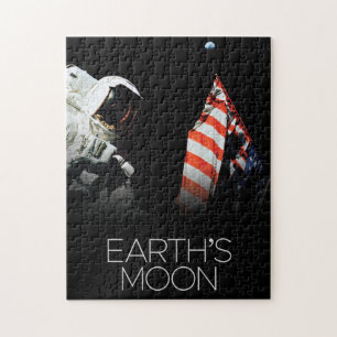 Outer Space, Galaxy, Solar System, Earth's Moon Jigsaw Puzzle
