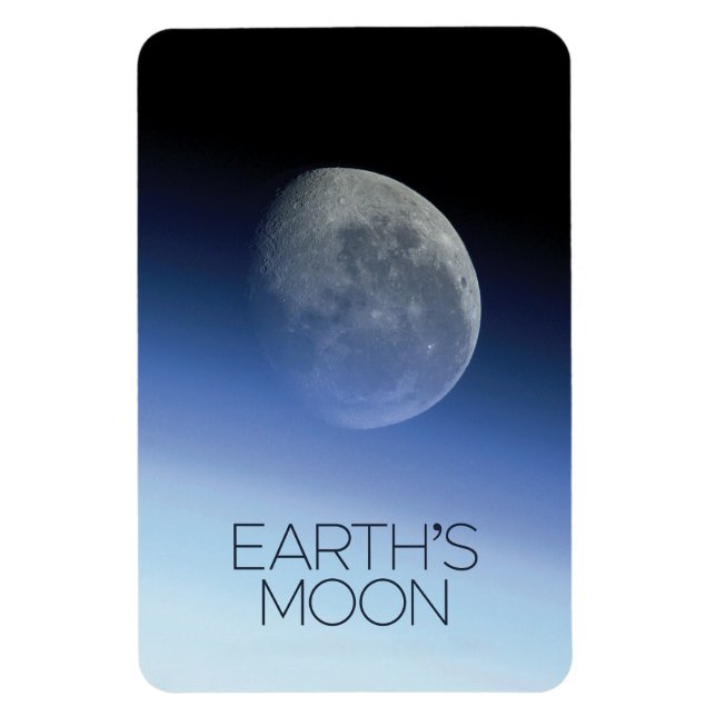 Outer Space, Galaxy, Solar System, Earth's Moon Magnet (Vertical)