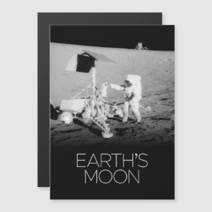 Outer Space, Galaxy, Solar System, Earth's Moon Magnetic Invitation