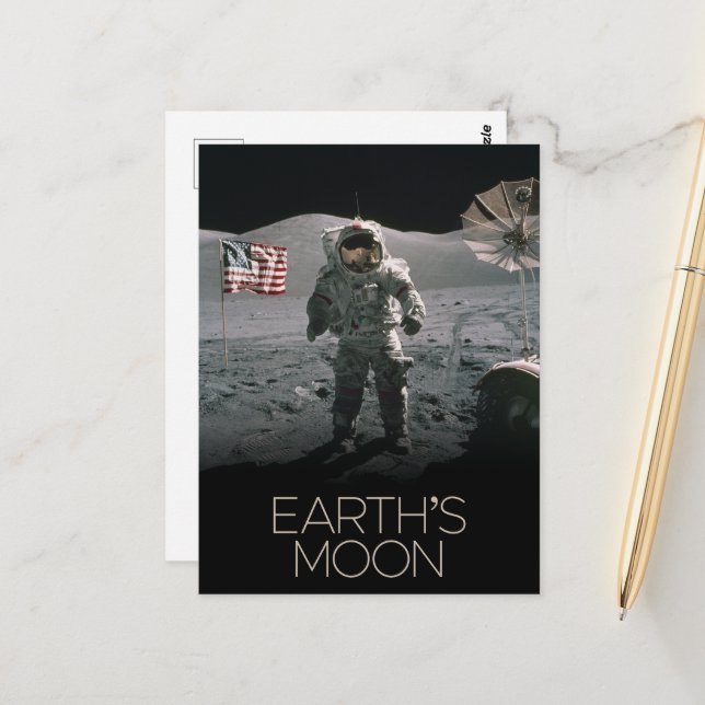 Outer Space, Galaxy, Solar System, Earth's Moon Postcard (Front/Back In Situ)
