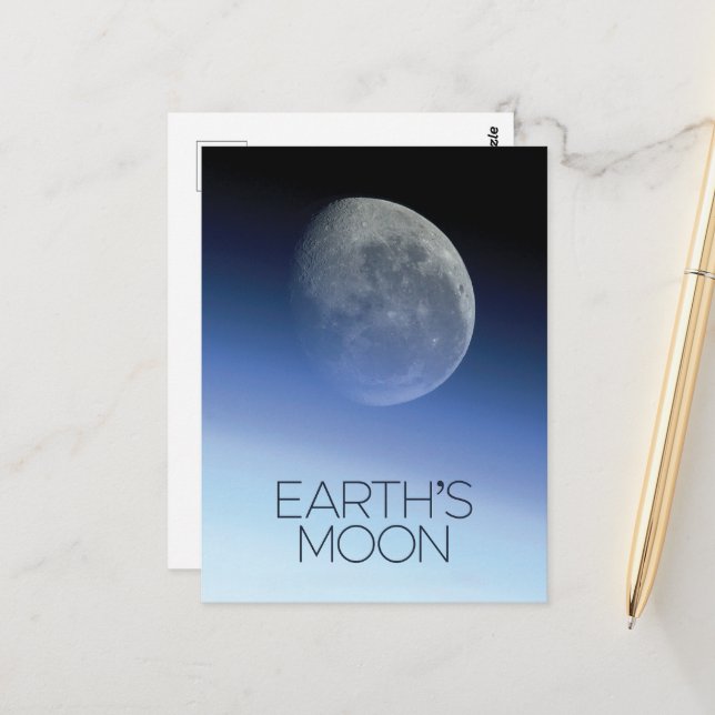 Outer Space, Galaxy, Solar System, Earth's Moon Postcard (Front/Back In Situ)