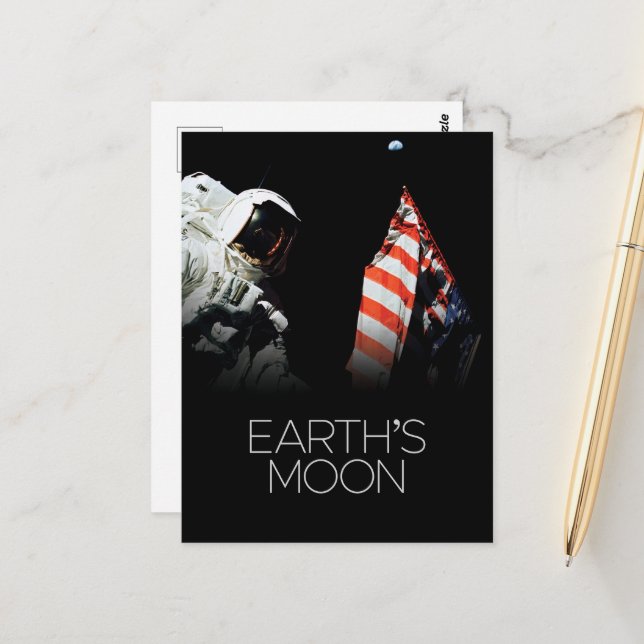 Outer Space, Galaxy, Solar System, Earth's Moon Postcard (Front/Back In Situ)