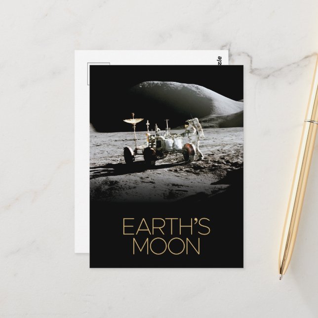 Outer Space, Galaxy, Solar System, Earth's Moon Postcard (Front/Back In Situ)