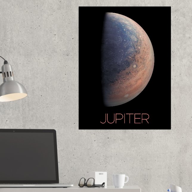 Outer Space, Galaxy, Solar System, Planet Jupiter Foil Prints (In Situ (Desk 2))