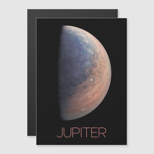 Outer Space, Galaxy, Solar System, Planet Jupiter Magnetic Invitation (Front/Back)