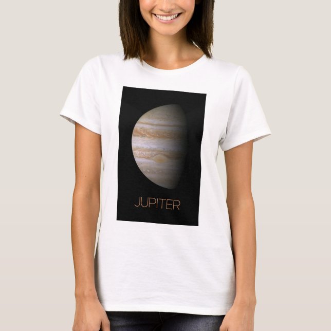 Outer Space, Galaxy, Solar System, Planet Jupiter T-Shirt (Front)
