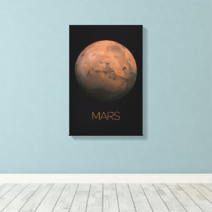 Outer Space, Galaxy, Solar System, Planet Mars Canvas Print
