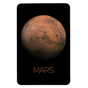 Outer Space, Galaxy, Solar System, Planet Mars Magnet