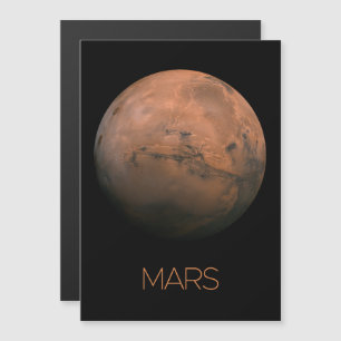 Outer Space, Galaxy, Solar System, Planet Mars Magnetic Invitation