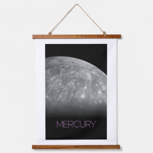 Outer Space, Galaxy, Solar System, Planet Mercury Hanging Tapestry