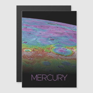 Outer Space, Galaxy, Solar System, Planet Mercury Magnetic Invitation