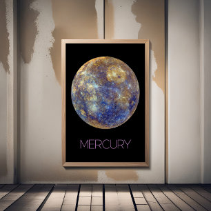 Outer Space, Galaxy, Solar System, Planet Mercury Poster