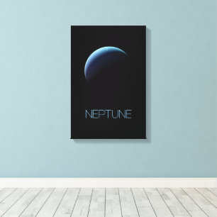 Outer Space, Galaxy, Solar System, Planet Neptune Canvas Print