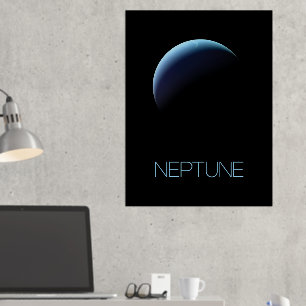 Outer Space, Galaxy, Solar System, Planet Neptune Foil Prints