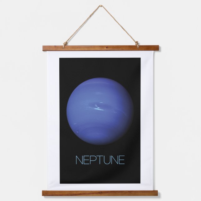 Outer Space, Galaxy, Solar System, Planet Neptune Hanging Tapestry (Front)