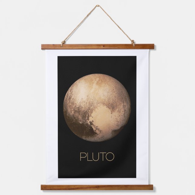 Outer Space, Galaxy, Solar System, Planet Pluto Hanging Tapestry (Front)
