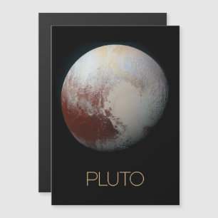 Outer Space, Galaxy, Solar System, Planet Pluto Magnetic Invitation