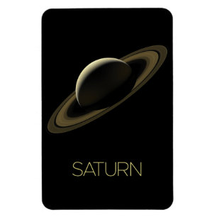Outer Space, Galaxy, Solar System, Planet Saturn Magnet