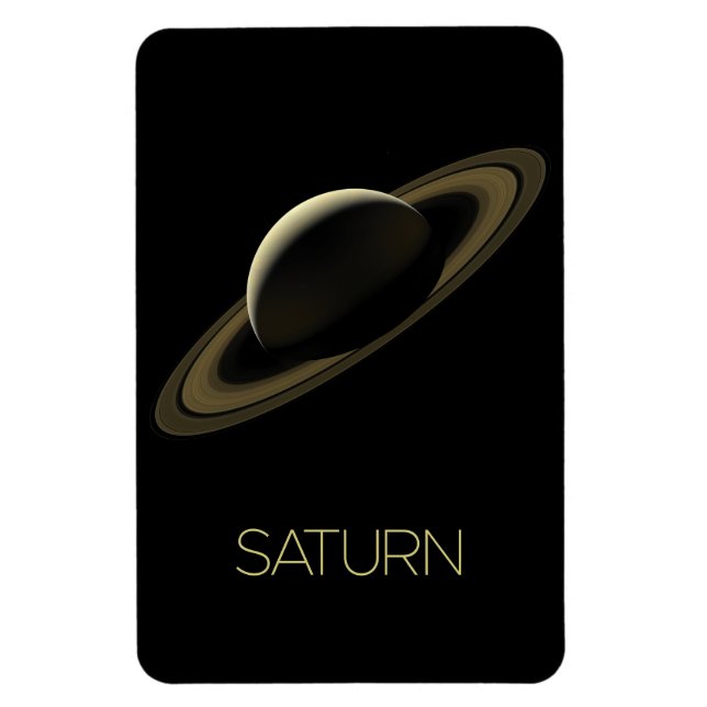 Outer Space, Galaxy, Solar System, Planet Saturn Magnet (Vertical)