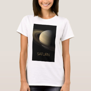 Outer Space, Galaxy, Solar System, Planet Saturn T-Shirt