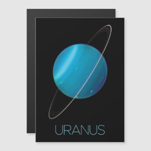 Outer Space, Galaxy, Solar System, Planet Uranus Magnetic Invitation